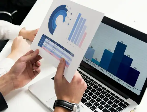 Person Looking at Business Graph